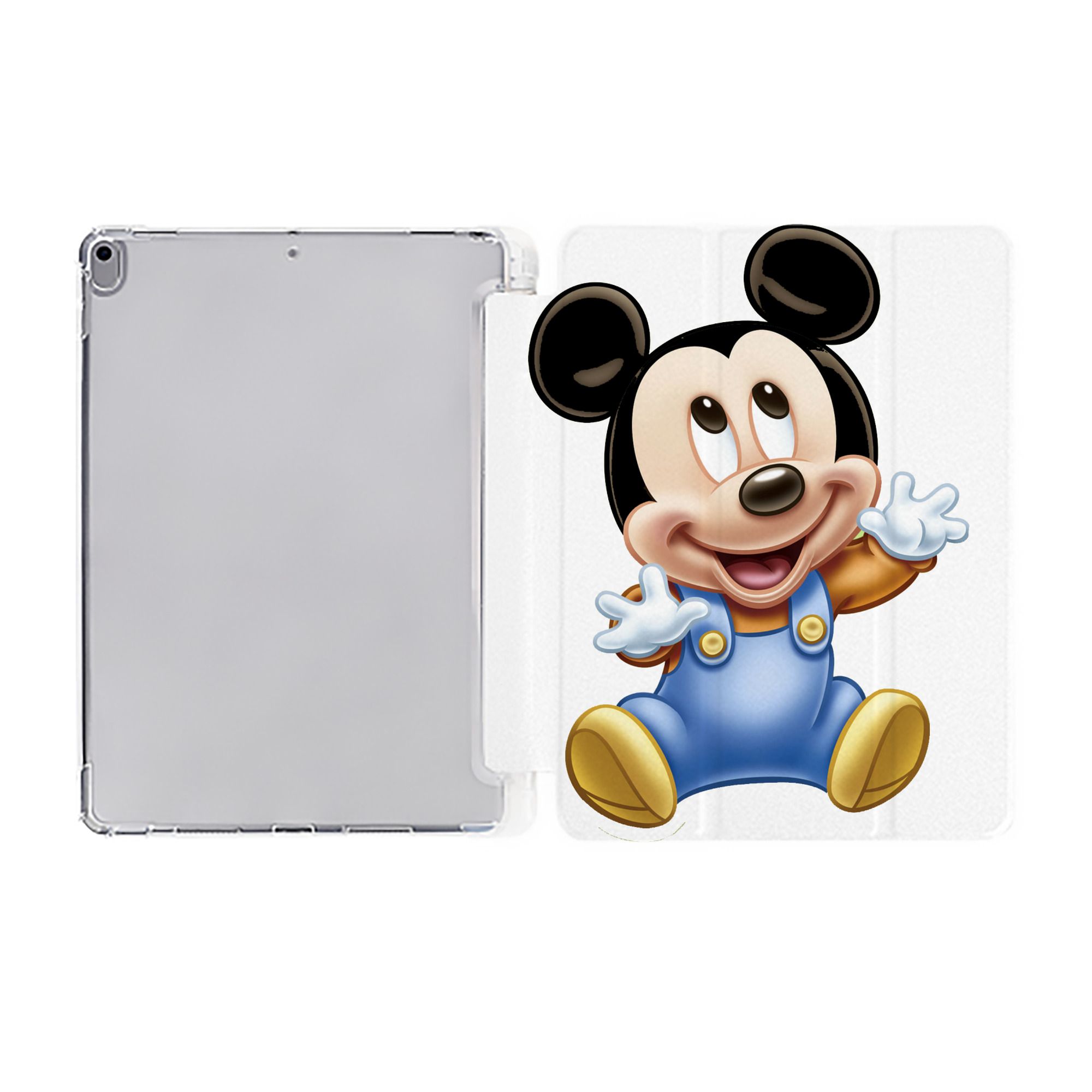 （画像用） ミッキーマウス Mickey Mouse IPad ケース ペン収納付き 三つ折りスタンド PUレザー×シリコン 対応機種9.5/10.5/10.9インチ